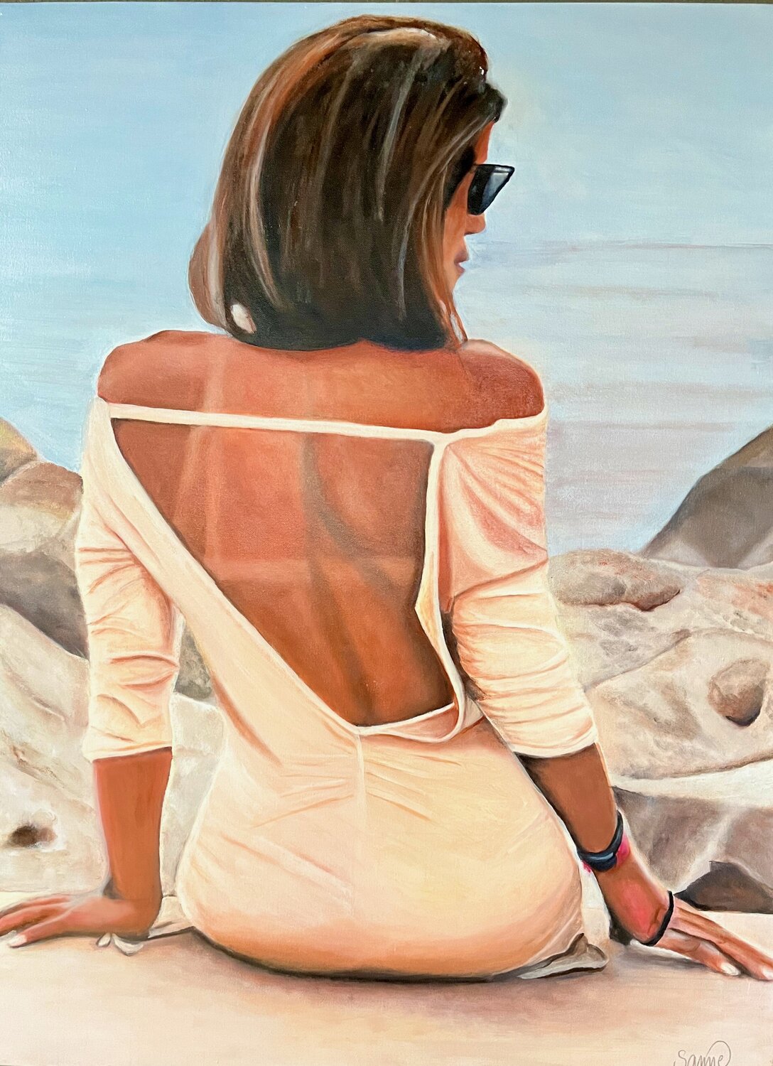 Before sunset Sanne Rasmussen Original painting for sale