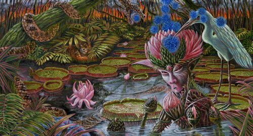 Victoria Amazónica by Jorge Bernard, Painting for Sale on Select