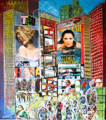 Men in the cities - Naomi by Giuseppe Zumbolo, Painting for Sale on Select