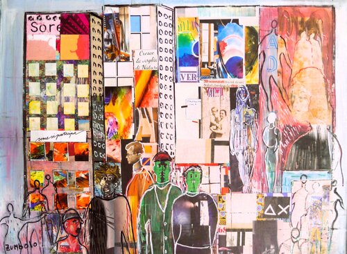 Racconto metropolitano by Giuseppe Zumbolo, Painting for Sale on Select