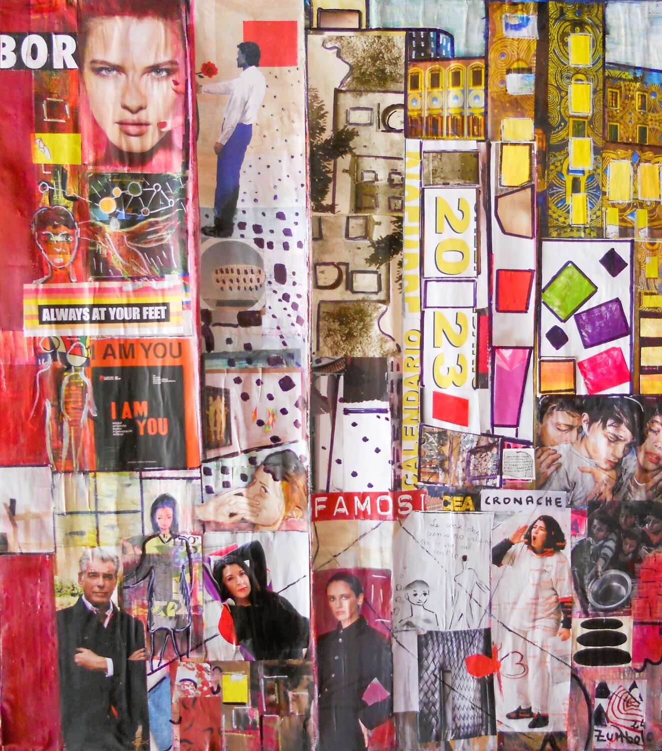 Le persone che pensano Giuseppe Zumbolo Original painting for sale