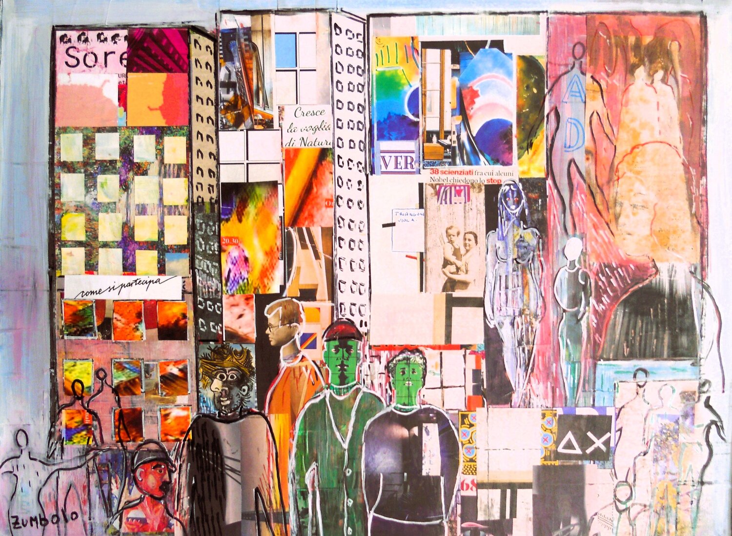 Racconto metropolitano Giuseppe Zumbolo Original painting for sale