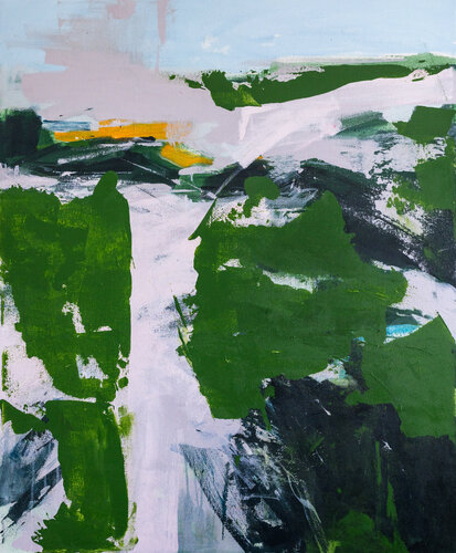 Litoral verde - Hora SI 9-11 am by Arlén Sánchez, Painting for Sale on Select