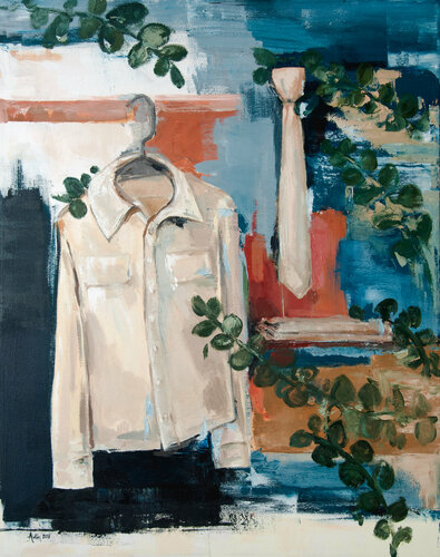 El uniforme de mi madre by Arlén Sánchez, Painting for Sale on Select