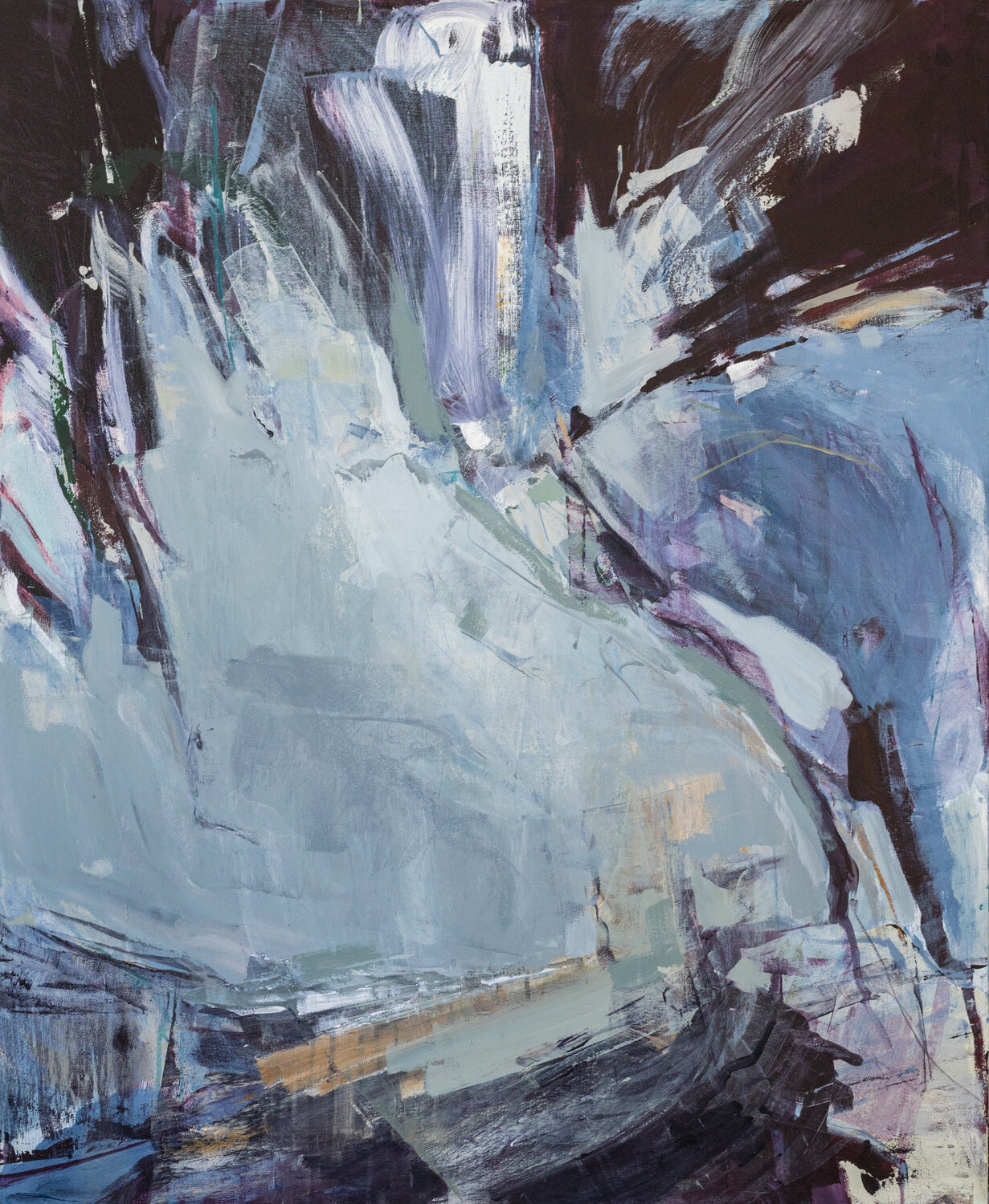 Tempestad sobre el mar - Hora XU 7-9pm Arlén Sánchez Original painting for sale