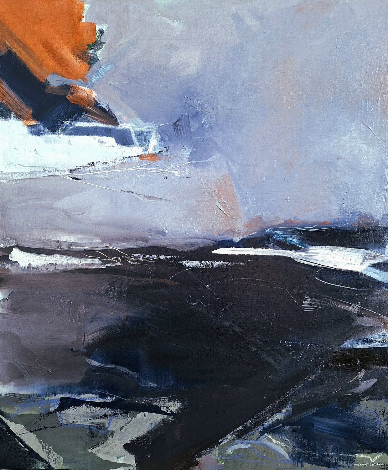 Paisaje nocturno Arlén Sánchez Original painting for sale