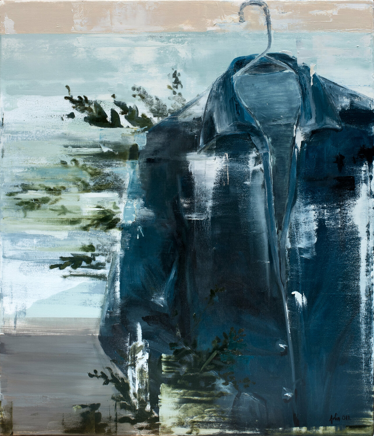El saco de mi abuelo Arlén Sánchez Original painting for sale