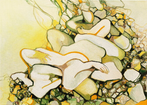 in the hustle and bustle #1 - morning has broken by Jörg Kuplens, Painting for Sale on Select