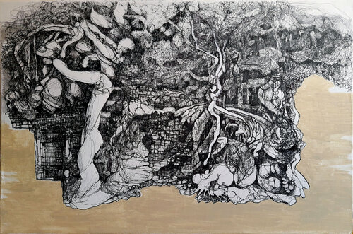 At the End of the Road by Jörg Kuplens, Drawing for Sale on Select
