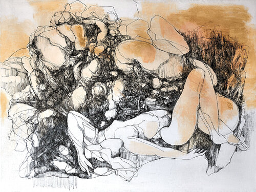 Somewhere Between by Jörg Kuplens, Drawing for Sale on Select