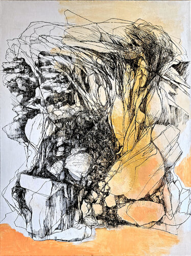 Strong Mountains by Jörg Kuplens, Drawing for Sale on Select