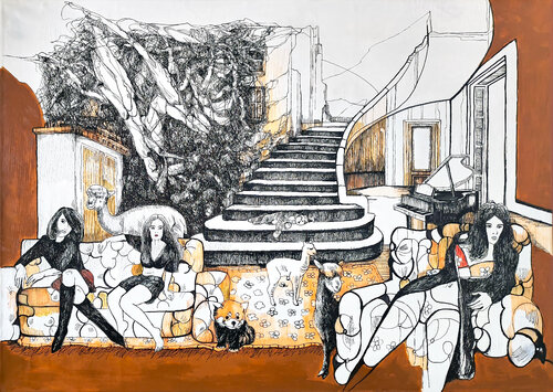 At The Lost Place: Waiting Around For Breakfast von Jörg Kuplens, Zeichnungen kaufen auf Select