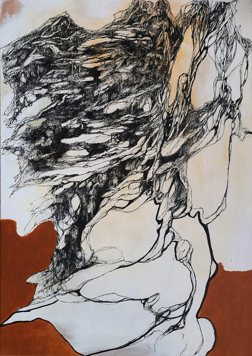 uninhabited spots #2 Jörg Kuplens Drawing for sale