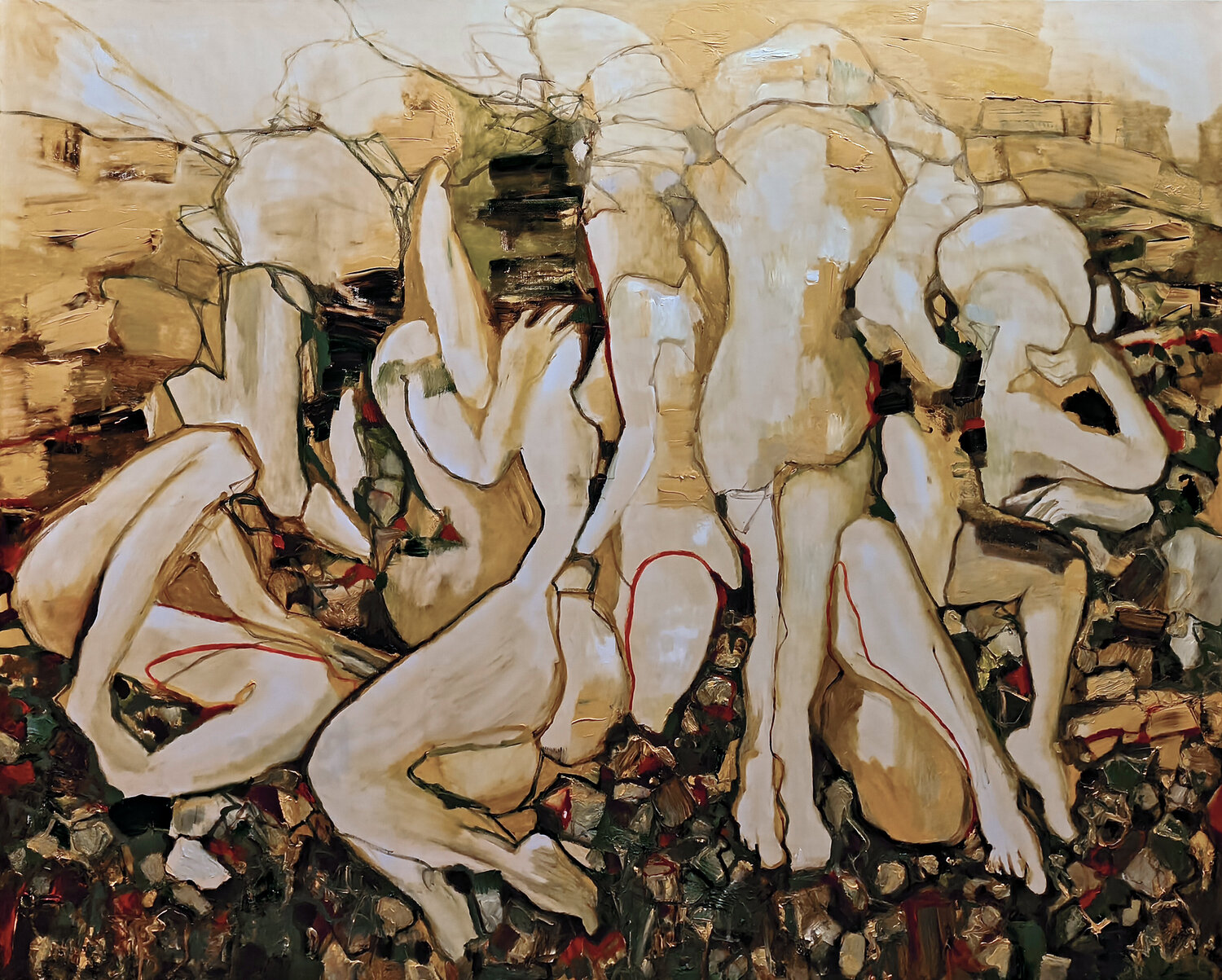 Chilly nights and fading sun Jörg Kuplens Original painting for sale