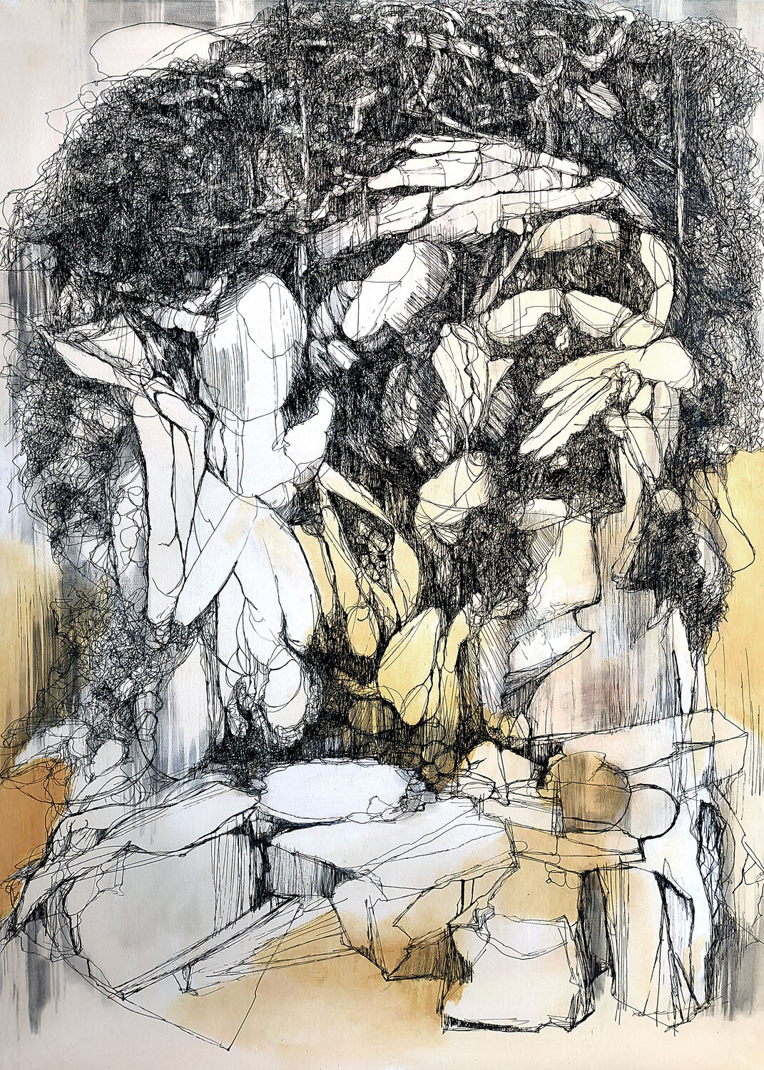 Origins in Silence Jörg Kuplens Drawing for sale