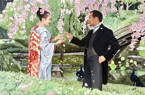 Scène culte 29 - Mémoire d'une geisha by Arnaud Feuga, Painting for Sale on Select