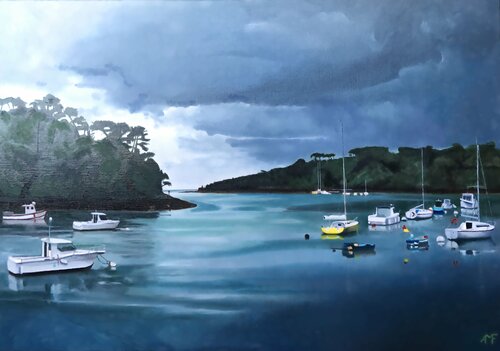 Le Bélon de chez Jacky by Arnaud Feuga, Painting for Sale on Select