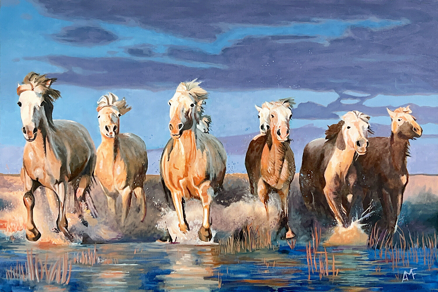 Cavalcade Arnaud Feuga Original painting for sale