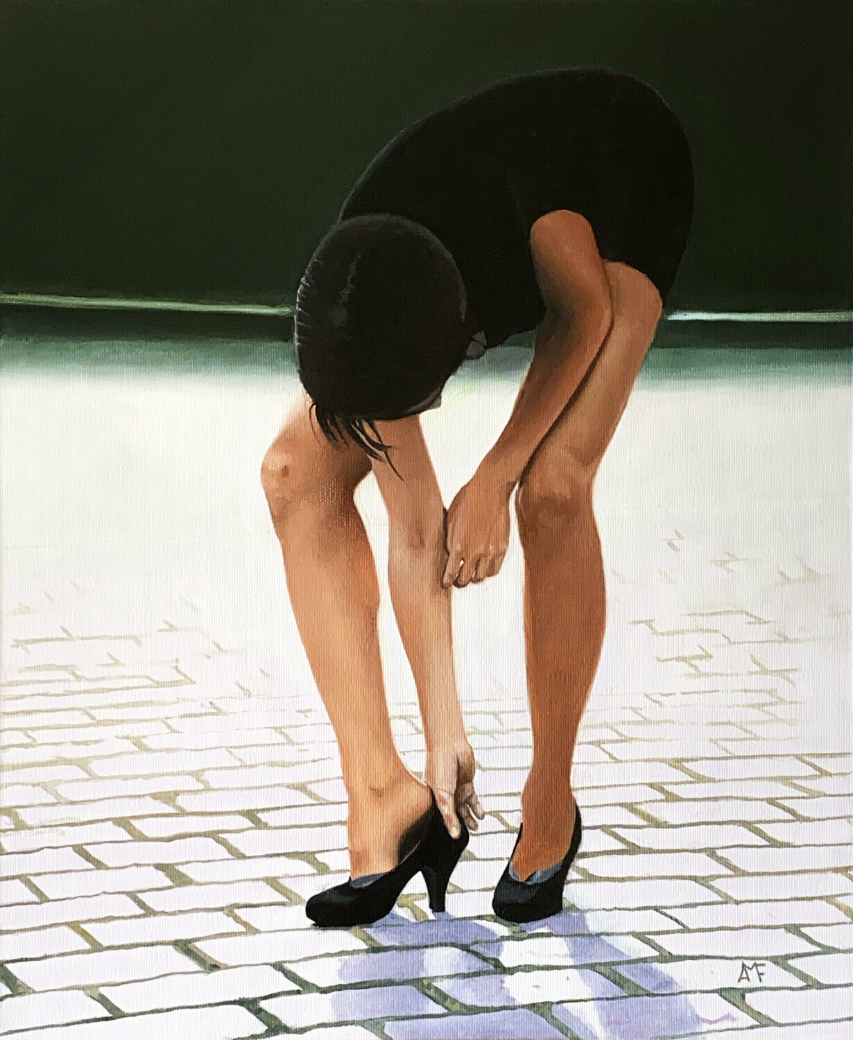 Scène culte 17 - La petite voleuse Arnaud Feuga Original painting for sale