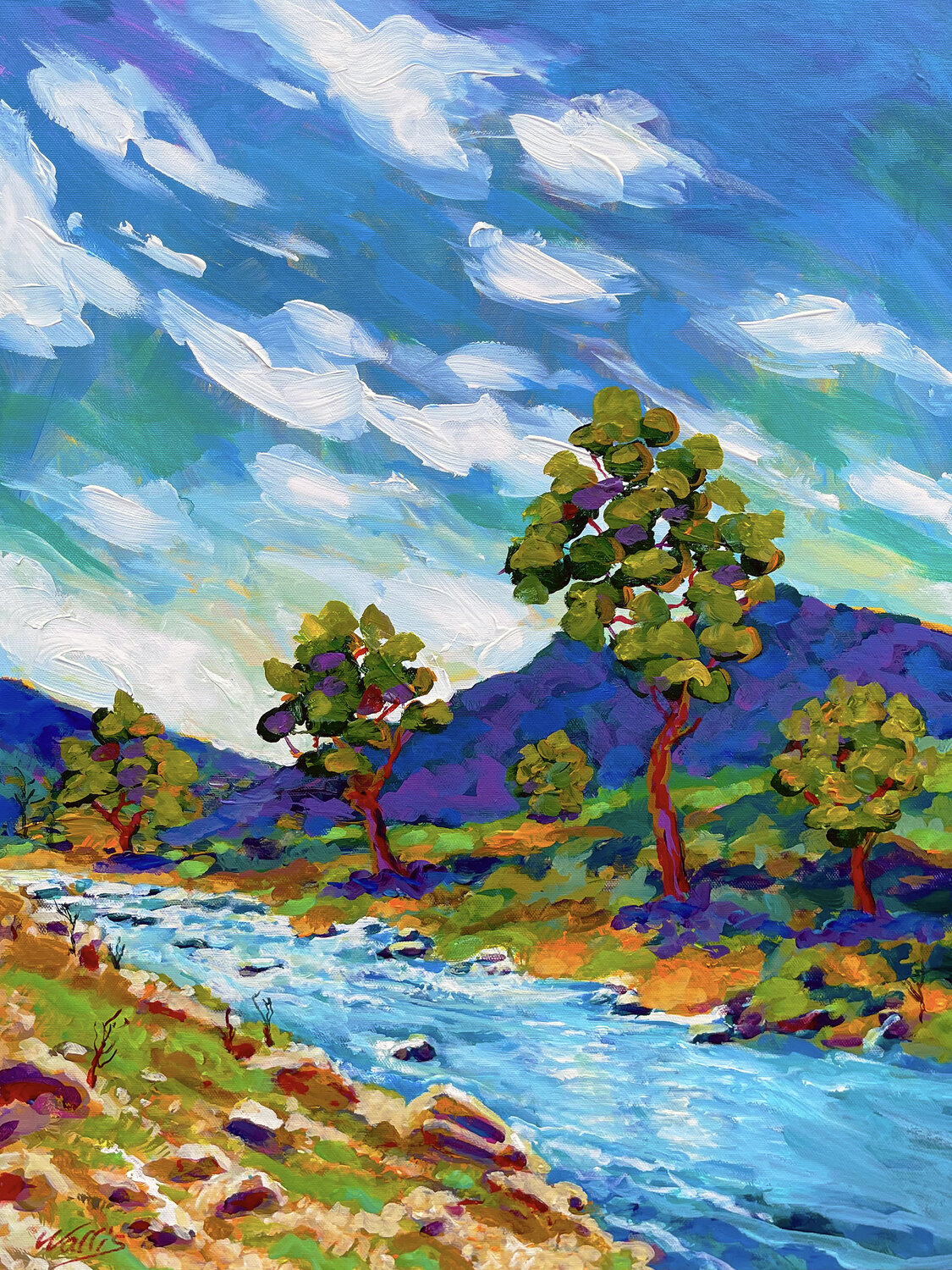Rugged  Back Country Charles Wallis Original painting for sale