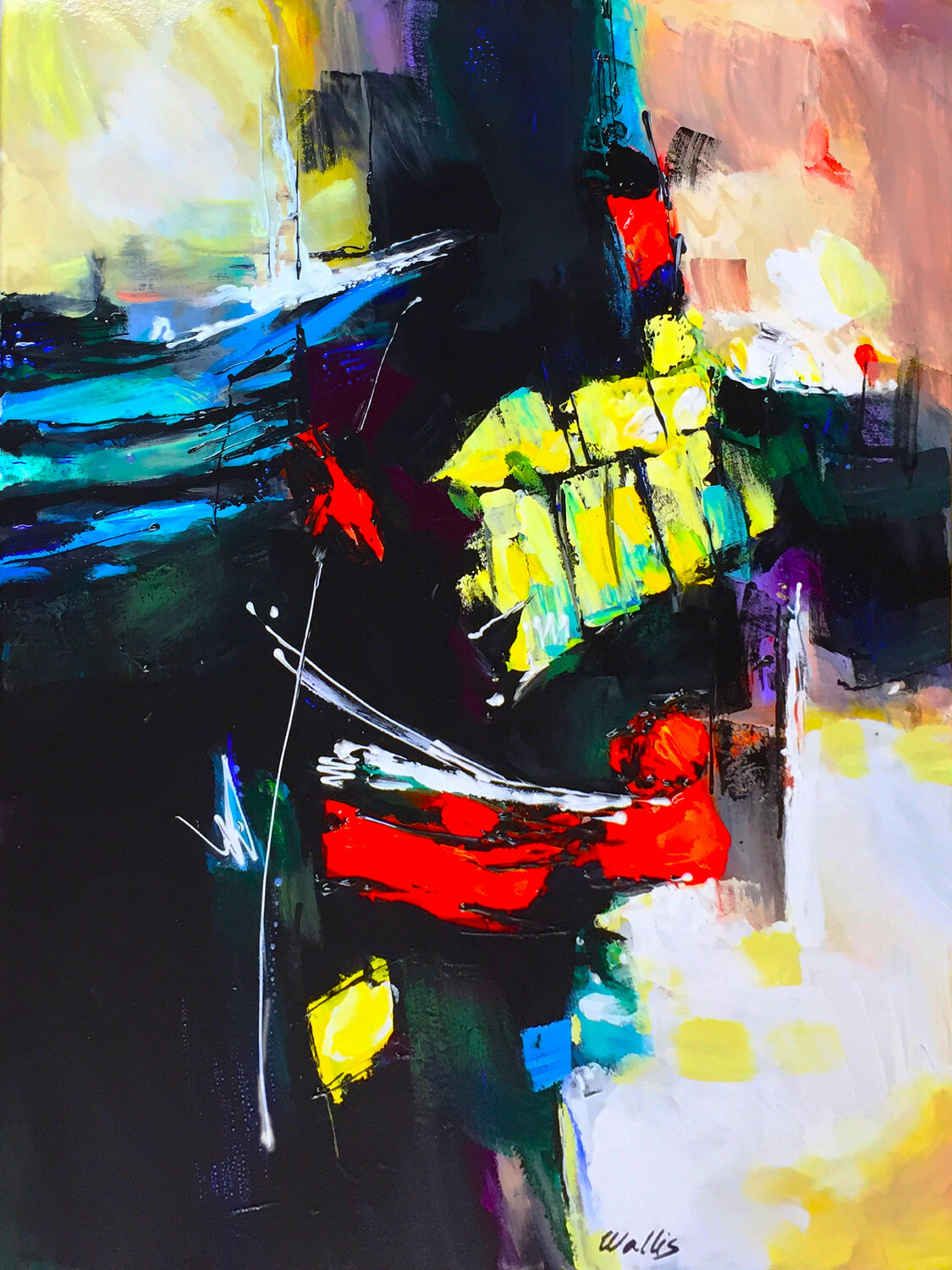 I Can Say I Love You With The Colors On My Brush Charles Wallis Original painting for sale