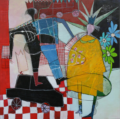 Unterwegs by Helmtrud Kraienhorst, Painting for Sale on Select