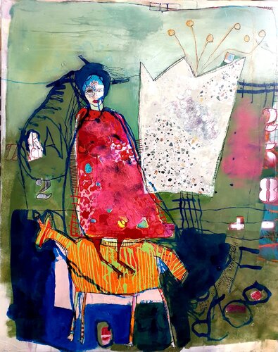 Unterwegs by Helmtrud Kraienhorst, Painting for Sale on Select