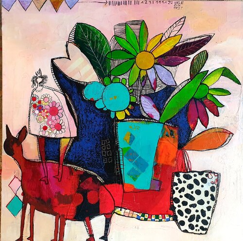 Blumen in Hülle und Fülle by Helmtrud Kraienhorst, Painting for Sale on Select