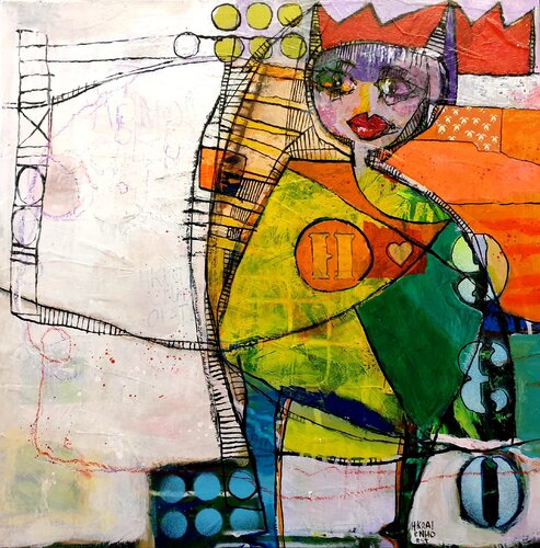 Herzmensch by Helmtrud Kraienhorst, Painting for Sale on Select