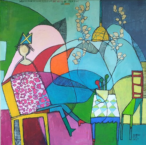 Sit down by Helmtrud Kraienhorst, Painting for Sale on Select