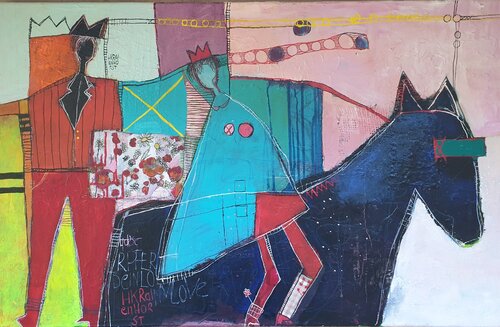 Princess and Prince in Love by Helmtrud Kraienhorst, Painting for Sale on Select