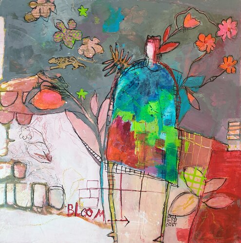 Bloom girl by Helmtrud Kraienhorst, Painting for Sale on Select