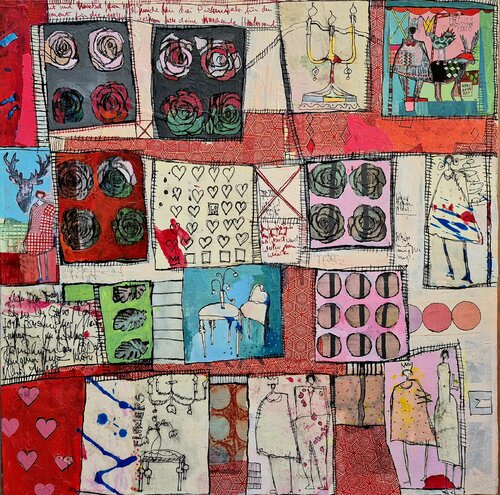 Colorful Life by Helmtrud Kraienhorst, Painting for Sale on Select
