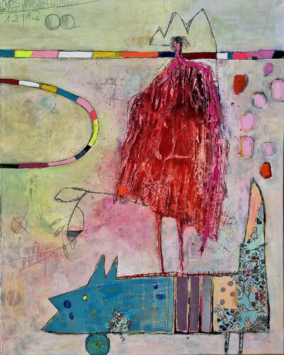 Pretty in red by Helmtrud Kraienhorst, Painting for Sale on Select