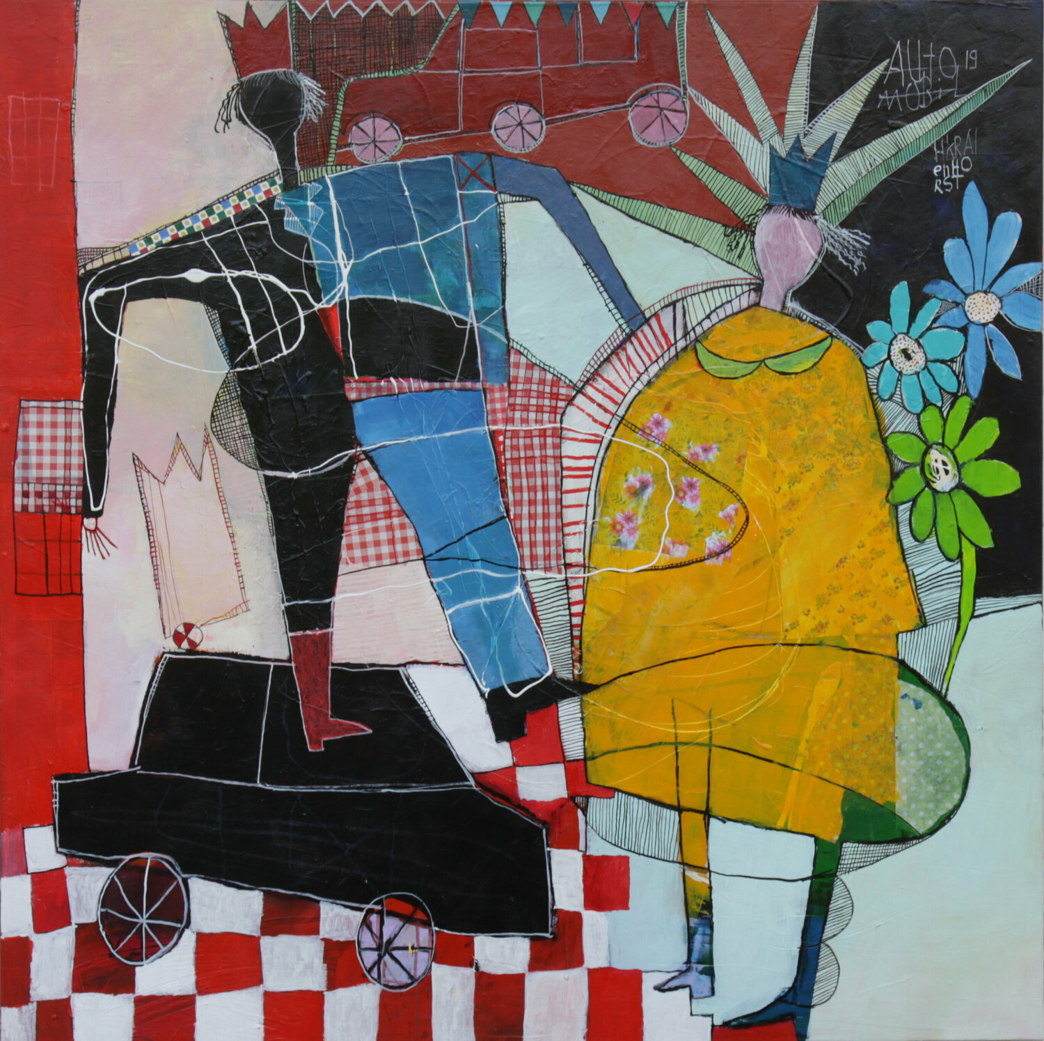 Unterwegs Helmtrud Kraienhorst Original painting for sale