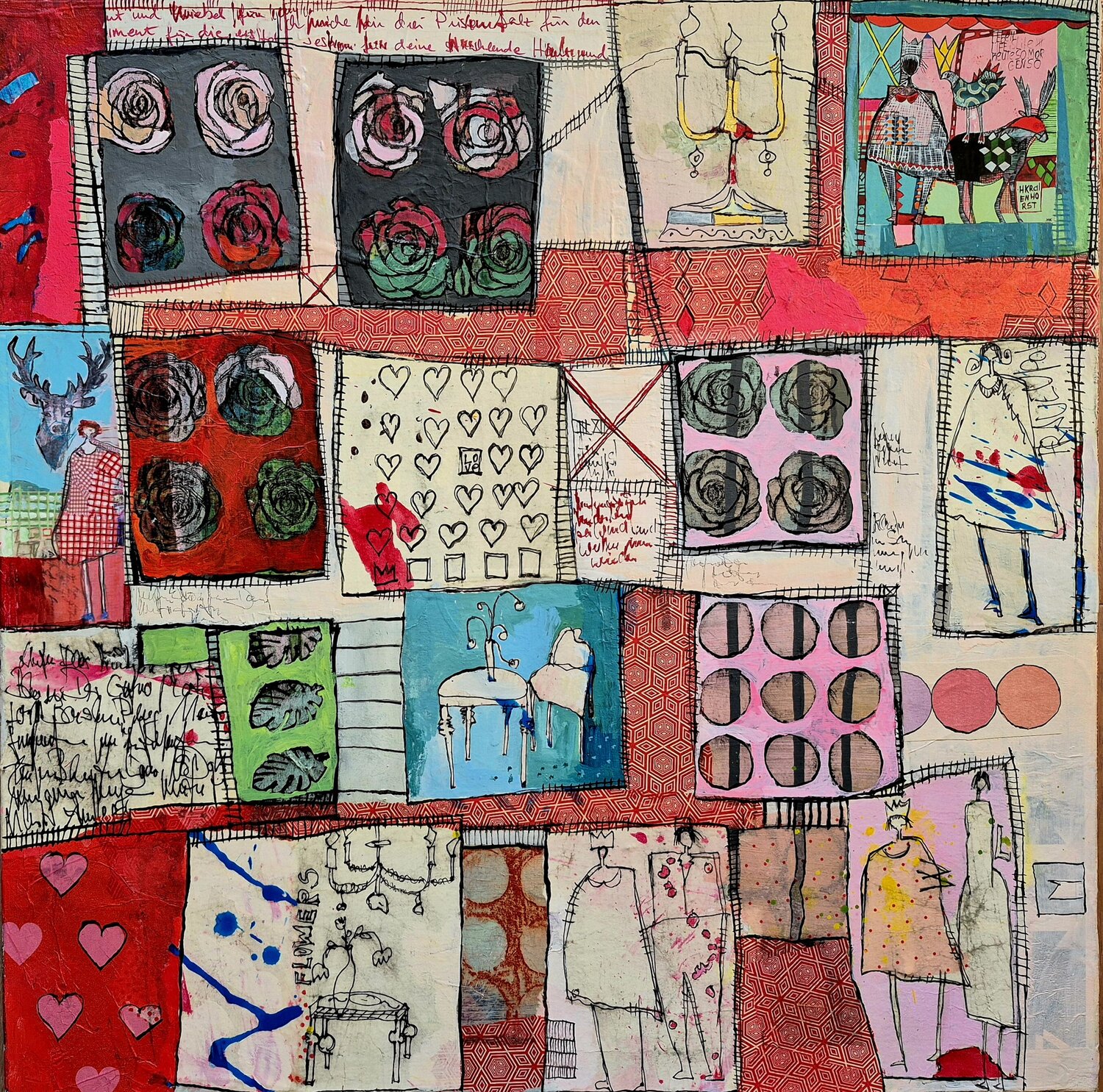 Colorful Life Helmtrud Kraienhorst Original painting for sale