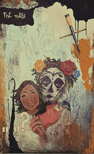 No More Mask by José Blanco Lorenzo Blanco Lorenzo, Painting for Sale on Select