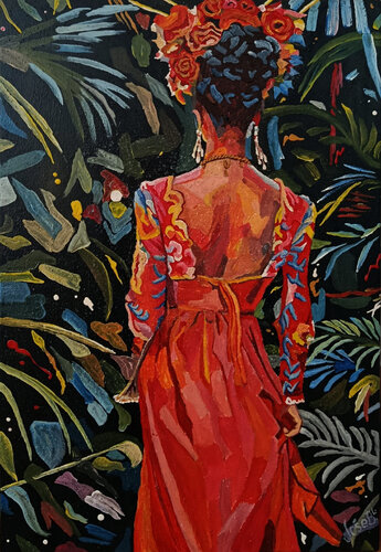 La Mujer de las Flores von José Blanco Lorenzo Blanco Lorenzo, Malerei kaufen auf Select