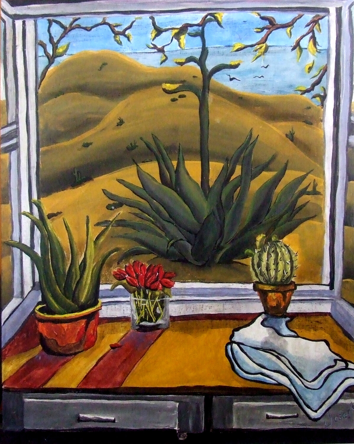My Home View José Blanco Lorenzo Blanco Lorenzo Original painting for sale