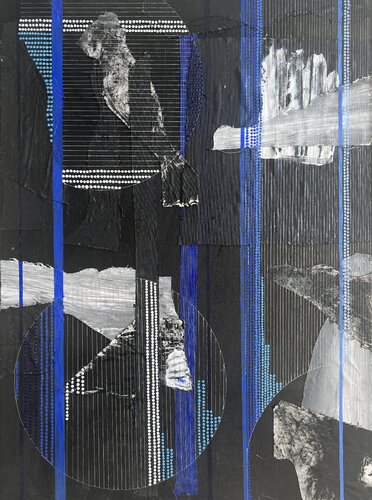Behind the blue line by Wendy van Putten, Painting for Sale on Select