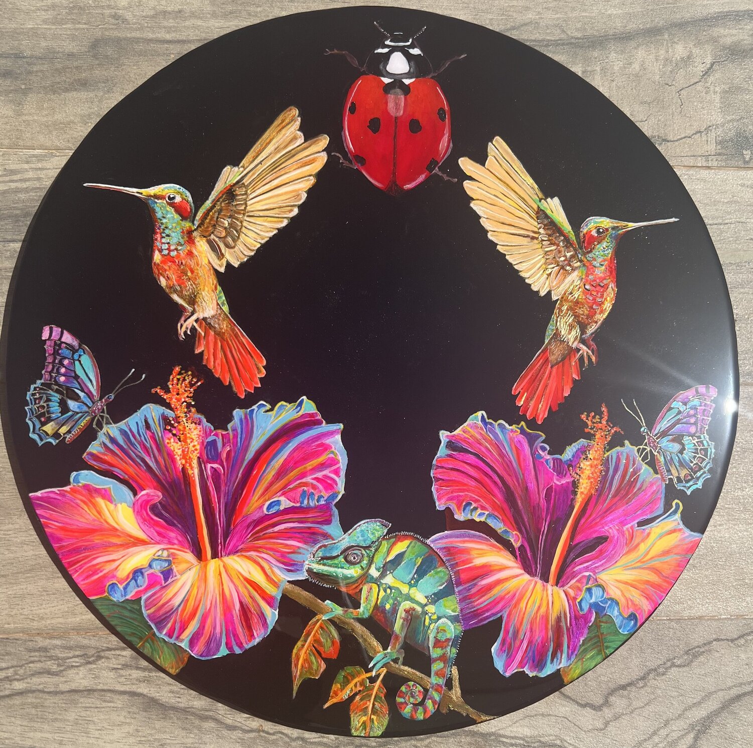 Colourful nature Wendy van Putten Original painting for sale
