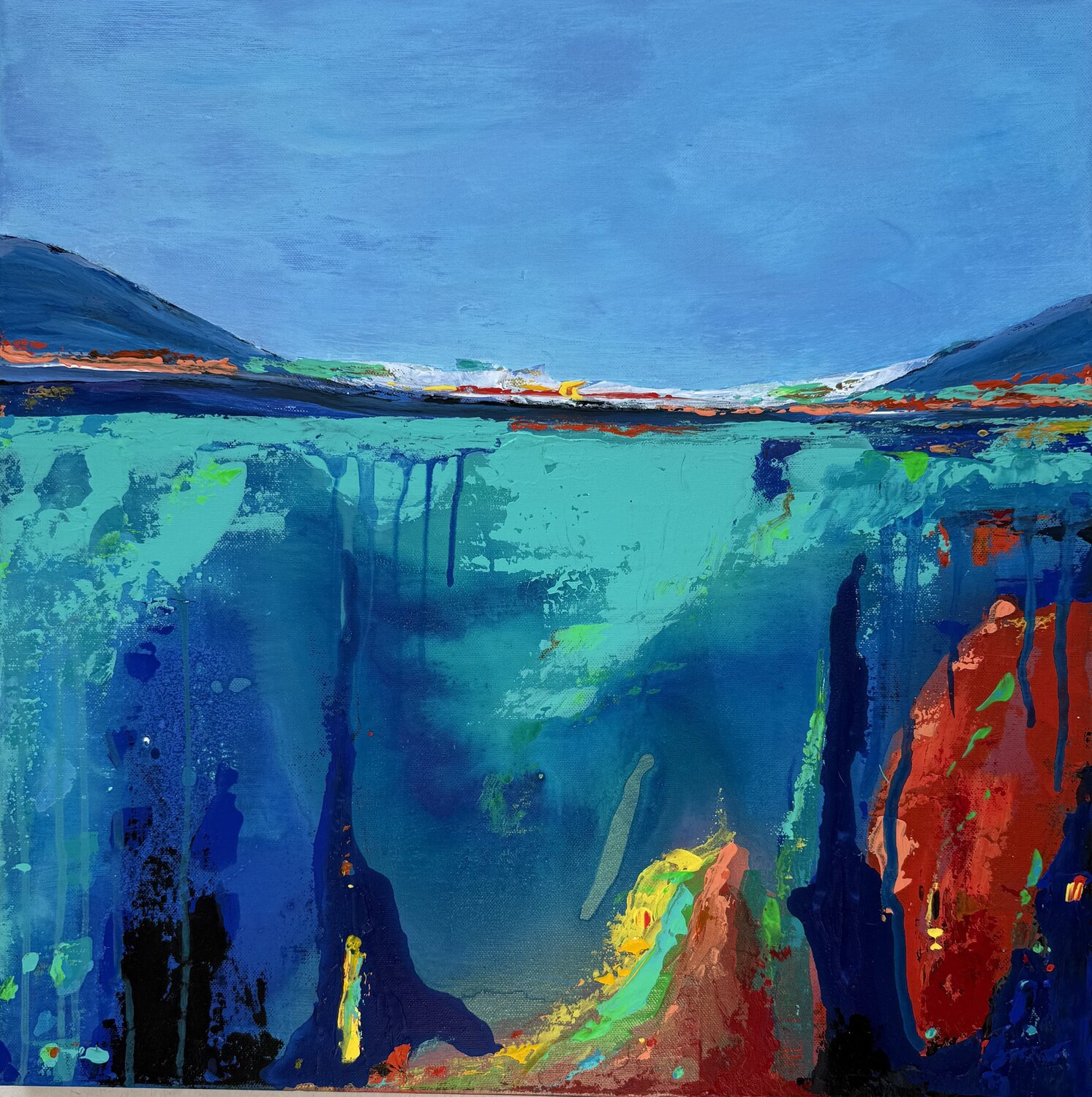 Neptunes garden Wendy van Putten Original painting for sale