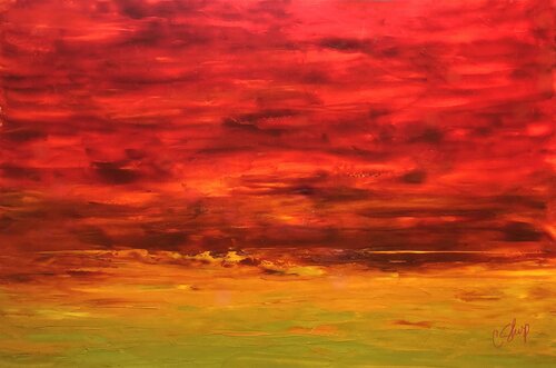 CITRUS SUNSET by Christine Sharp, Painting for Sale on Select