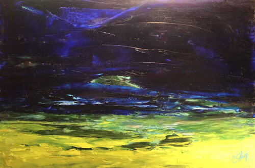 GRASS IS ALWAYS GREENER by Christine Sharp, Painting for Sale on Select