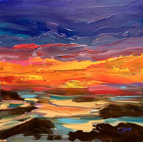 SUNRISE…SUNSET II by Christine Sharp, Painting for Sale on Select