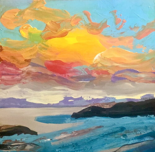 SUNRISE…SUNSET III by Christine Sharp, Painting for Sale on Select