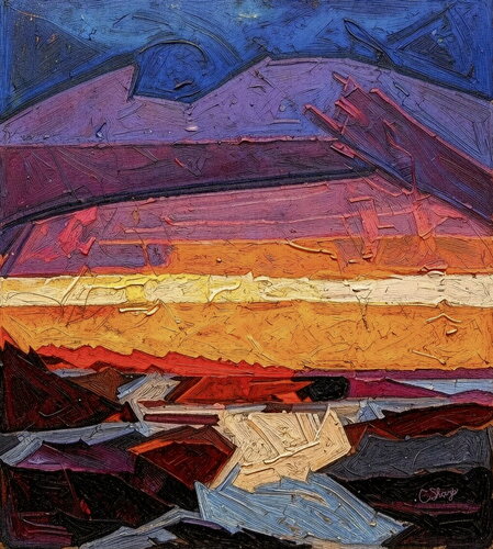 MOUNT RAINIER SUNSET…Giclee on Paper by Christine Sharp, Painting for Sale on Select