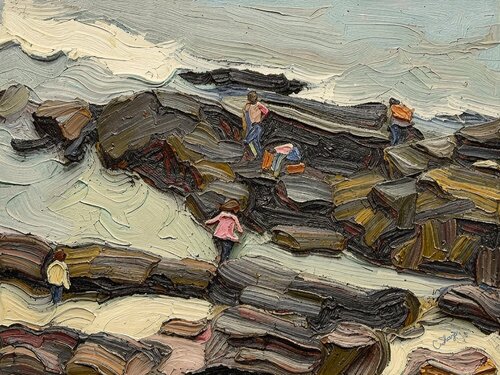ROCK SCRAMBLE…Giclee on Paper by Christine Sharp, Painting for Sale on Select