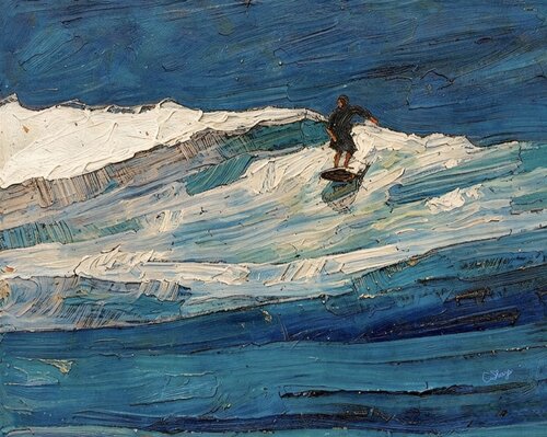 CATCH A WAVE…Giclee on Paper by Christine Sharp, Painting for Sale on Select
