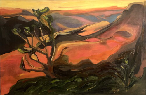 GRAND CANYON: GOLDEN HOUR I by Christine Sharp, Painting for Sale on Select